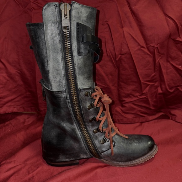 Women’s FreeBird mid calf western style leather boots - Picture 2 of 9